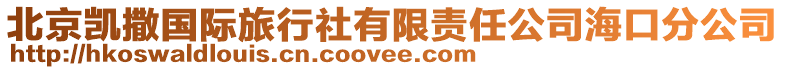 北京凱撒國(guó)際旅行社有限責(zé)任公司海口分公司