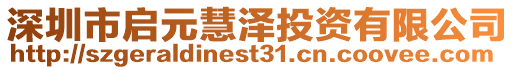 深圳市啟元慧澤投資有限公司