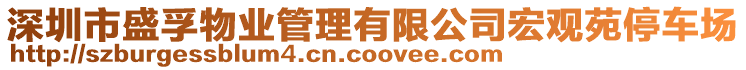 深圳市盛孚物業(yè)管理有限公司宏觀苑停車場