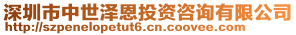 深圳市中世澤恩投資咨詢有限公司