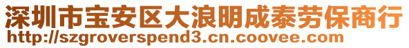 深圳市寶安區(qū)大浪明成泰勞保商行