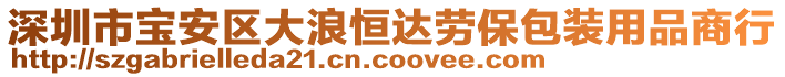 深圳市寶安區(qū)大浪恒達(dá)勞保包裝用品商行