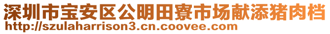 深圳市寶安區公明田寮市場獻添豬肉檔