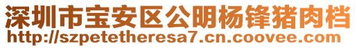 深圳市寶安區(qū)公明楊鋒豬肉檔