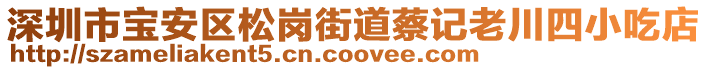 深圳市寶安區(qū)松崗街道蔡記老川四小吃店