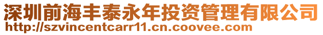 深圳前海豐泰永年投資管理有限公司