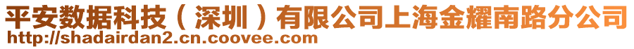 平安數據科技(深圳)有限公司上海金耀南路分公司