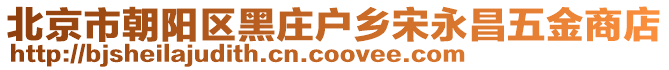 北京市朝陽區(qū)黑莊戶鄉(xiāng)宋永昌五金商店