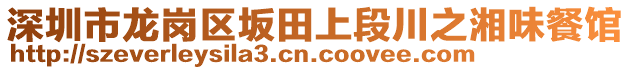 深圳市龍崗區(qū)坂田上段川之湘味餐館