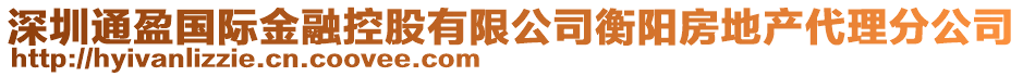 深圳通盈國際金融控股有限公司衡陽房地產(chǎn)代理分公司