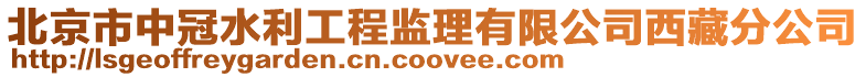 北京市中冠水利工程監(jiān)理有限公司西藏分公司