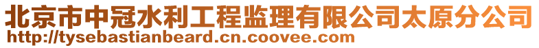 北京市中冠水利工程監(jiān)理有限公司太原分公司