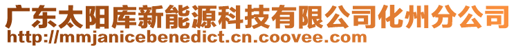 廣東太陽庫新能源科技有限公司化州分公司