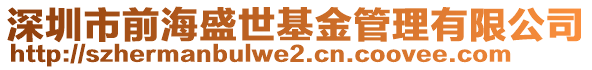 深圳市前海盛世基金管理有限公司