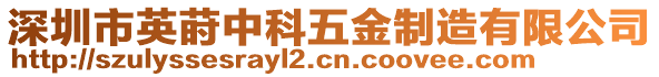 深圳市英蒔中科五金制造有限公司