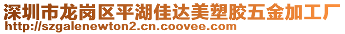 深圳市龍崗區(qū)平湖佳達美塑膠五金加工廠