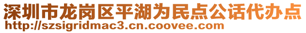 深圳市龍崗區(qū)平湖為民點公話代辦點