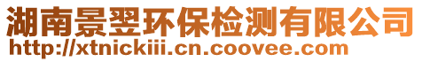 湖南景翌環(huán)保檢測(cè)有限公司