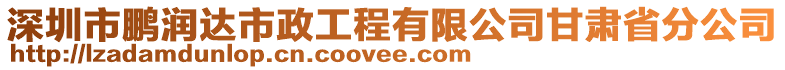 深圳市鵬潤達(dá)市政工程有限公司甘肅省分公司
