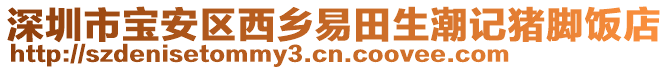 深圳市寶安區西鄉易田生潮記豬腳飯店