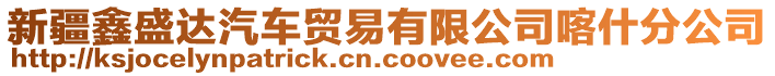 新疆鑫盛達(dá)汽車貿(mào)易有限公司喀什分公司