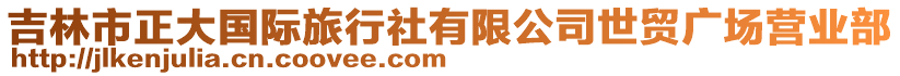 吉林市正大國(guó)際旅行社有限公司世貿(mào)廣場(chǎng)營(yíng)業(yè)部