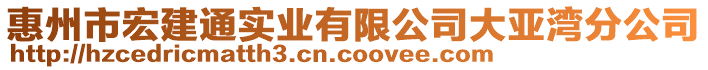 惠州市宏建通實業(yè)有限公司大亞灣分公司