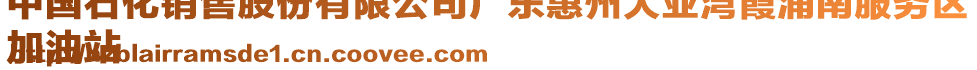 中國石化銷售股份有限公司廣東惠州大亞灣霞涌南服務(wù)區(qū)
加油站