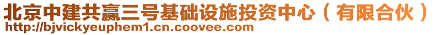 北京中建共贏三號(hào)基礎(chǔ)設(shè)施投資中心（有限合伙）