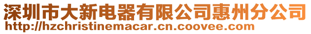 深圳市大新電器有限公司惠州分公司