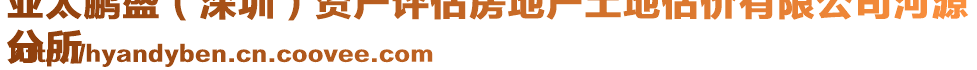 亞太鵬盛(深圳)資產評估房地產土地估價有限公司河源
分所