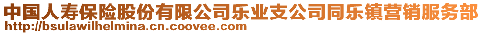 中國人壽保險(xiǎn)股份有限公司樂業(yè)支公司同樂鎮(zhèn)營銷服務(wù)部