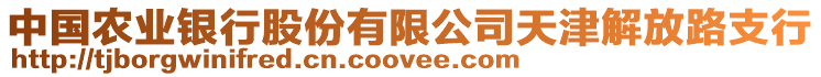 中國(guó)農(nóng)業(yè)銀行股份有限公司天津解放路支行