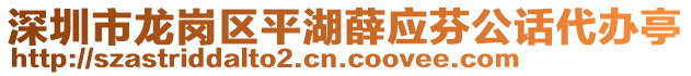 深圳市龍崗區(qū)平湖薛應芬公話代辦亭