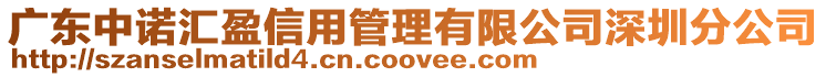 廣東中諾匯盈信用管理有限公司深圳分公司