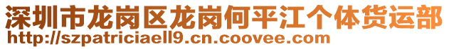 深圳市龍崗區(qū)龍崗何平江個(gè)體貨運(yùn)部