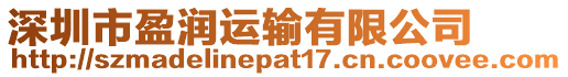 深圳市盈潤(rùn)運(yùn)輸有限公司