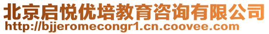 北京啟悅優(yōu)培教育咨詢有限公司