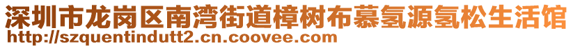 深圳市龍崗區(qū)南灣街道樟樹布慕氫源氫松生活館