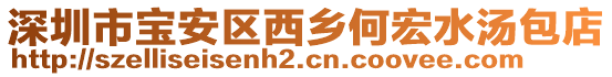 深圳市寶安區(qū)西鄉(xiāng)何宏水湯包店