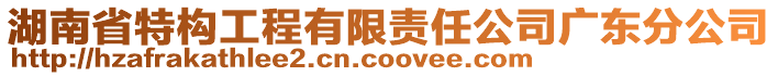 湖南省特構(gòu)工程有限責(zé)任公司廣東分公司