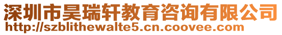 深圳市昊瑞軒教育咨詢有限公司