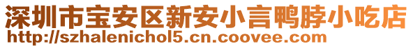 深圳市寶安區(qū)新安小言鴨脖小吃店