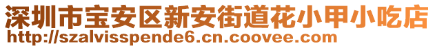 深圳市寶安區(qū)新安街道花小甲小吃店