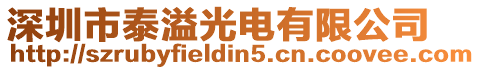 深圳市泰溢光電有限公司