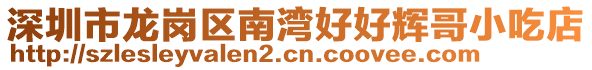 深圳市龍崗區(qū)南灣好好輝哥小吃店