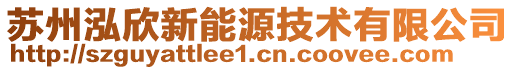 蘇州泓欣新能源技術有限公司