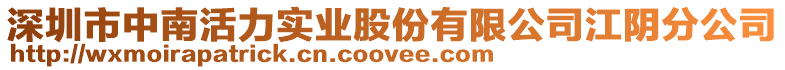 深圳市中南活力實業股份有限公司江陰分公司
