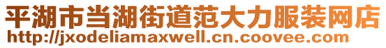 平湖市當湖街道范大力服裝網(wǎng)店