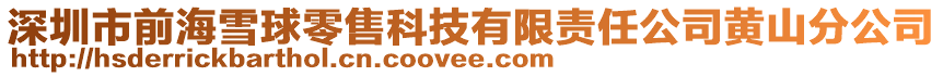 深圳市前海雪球零售科技有限責任公司黃山分公司